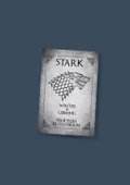 Game of Thrones 3 Lü Yeni yıl kartı yılbaşı kartı tabrik kartı Stark Hause kart thumbnail 4