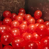 KIRMIZI YILBAŞI BALONU VIP 25 PCS SHINY METALLIC RED BALLOON VIP KALİTE PARLAK METALİK KIRMIZI BALON - 2