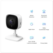 TP-LINK Tapo C100, Bebek/Ev Güvenlik Kamerasi, WiFi, 1080P, 20Mt Gece Görüsü, Hareket algilama, Ses ve Isik Alarmi, Iki Yönlü Ses - 3