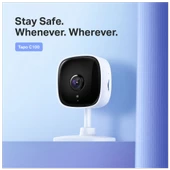 TP-LINK Tapo C100, Bebek/Ev Güvenlik Kamerasi, WiFi, 1080P, 20Mt Gece Görüsü, Hareket algilama, Ses ve Isik Alarmi, Iki Yönlü Ses - 4