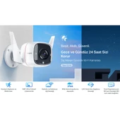 TP-LINK  Tapo C310, 3,0Mpix, Iç ve Dis Mekan, IP66, WiFi, 30Mt. Gece Görüsü, Iki Yönlü Ses Güvenlik Kamerasi - 3