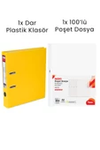 1 Adet Tigra Dar Klasör 1 Adet Noki 100'lü Poşet Dosya Ofis Seti - 3
