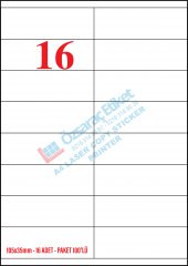 105MM*35MM A4 LAZER ETİKET 1 PAKET 100 SAYFA - 1