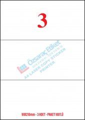 99MMX210MM A4 LAZER ETİKET 1 PAKET 100 SAYFA - 1