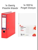 1 Adet Tigra Geniş Klasör 1 Adet Noki 100'lü Poşet Dosya Ofis Seti thumbnail 5