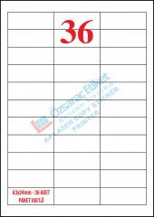63MM*24MMA4 LAZER ETİKET 1 PAKET 100 SAYFA - 1