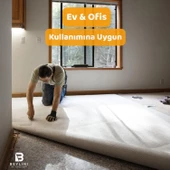 Beylini Halıfleks Zemin Yer Kaplama 3 mm Kalınlığında Rip Halı Duvardan Duvara Halıflex Organizasyon Davet Kırmızı - 4