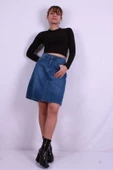 FASHION FRIENDS KADIN DENİM ETEK 24K0545K1 - 1
