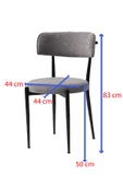 Gözde Sandalye Metal 6 Li Set Cafe,Restaurant,Mutfak,Salon,Yemek Odası Sandalyesi - 5