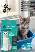Mİ CAT 20 Litre Aktif Karbonlu Kokusuz Doğal Bentonit Kedi Kumu Süper Topaklanan Ve Tozsuz - 2
