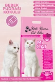 Mİ CAT 20 Litre Bebek Pudrası Kokulu Kedi Kumu Koku Hapseden Süper Topaklanan Ve Tozsuz - 2
