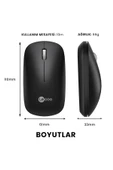 Lecoo Ws214 Kablosuz 1200dpı 3 Tuşlu Optik Mouse Siyah - 4