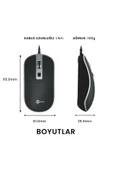 Lecoo Ms104 1600dpı 4 Tuşlu Usb Kablolu Optik Mouse Siyah - 7