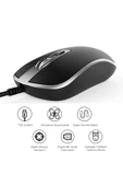 Lecoo Ms104 1600dpı 4 Tuşlu Usb Kablolu Optik Mouse Siyah - 2