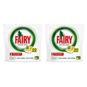 Fairy Hepsi Bir Arada Bulaşık Makinesi Deterjanı Kapsülü Limon Kokulu 22 Yıkama x 2 Adet - 1