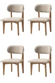 Nergis Sandalye Ahşap Gürgen 4 Lü Set Cafe,Restaurant,Mutfak,Salon,Yemek Odası Sandalyesi - 1