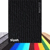 Beylini Halıfleks Zemin Yer Kaplama 3 mm Kalınlığında Rip Halı Duvardan Duvara Halıflex Organizasyon Davet Siyah - 1