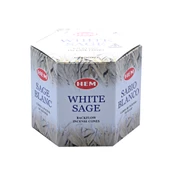 Hem Geri Akışlı Şelale Tütsü Konileri White Sage Aromalı 40 Adet - 1
