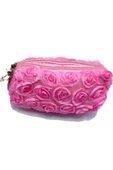 Yenigeldi Pembe Güllü Makyaj Çantası, Askılı Makyaj Çantası - 1