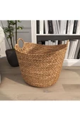 Yenigeldi El Yapımı Halka Kulplu Büyük Dokuma Saklama Sepeti (53.5cm*43.5 cm.43.5 cm) - 6