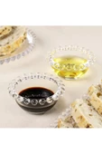 Yenigeldi 1 Adet Yuvarlak Boncuk Kenarlı Çerez Draje Lokum Reçel Sunum Kasesi Tealight Mumluk - 2