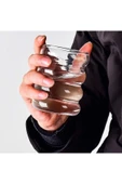 Yenigeldi Ripple Boğumlu Bardak Isıya Dayanıklı Borosilikat Kahve Çay Bubble Tea Viski Bardağı - 3
