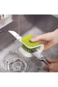 Yenigeldi Bıçak Ve Çatal Bıçak Temizleyici Fırça Kıl Ovma Mutfak Için Yıkama Aparatı Kaymaz, Tek Boyut, Yeşil - 3