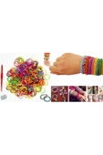 NUR TİCARET Lastik Bileklik Yapma (YAPIM) Seti 2500 Lastik 12 Paket - 1