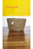 Yenigeldi 1 Adet Yuvarlak Hasır Saklama Sepeti Sapsız thumbnail 2