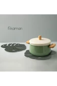 Yenigeldi 1 Adet  Yaprak Silikon  Çok Amaçlı Nihale Servis  Isıya Dayanıklı Kaymaz Tencere Matı  Trivet - 2