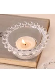 Yenigeldi 1 Adet Yuvarlak Boncuk Kenarlı Çerez Draje Lokum Reçel Sunum Kasesi Tealight Mumluk - 3