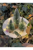 Yenigeldi (1 ADET 20 CM KOKİNALI , 2 ADET KENDİNDEN IŞIKLI 15 CM) 3'lü Yılbaşı Ağacı, Mini Çam Ağacı , - 3