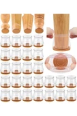 Yenigeldi 8 Adet (2 CM VE 2.8 CM) Füme Keçeli Silikon Masa Sandalye Pabuç Sandalye Kaydırmaz Zemin Koruyucu - 2
