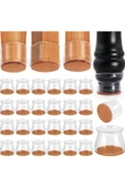 Yenigeldi 24 Adet (2CM VE 2,8 CM) Keçeli Sandalye Susturucu Sandalye Pabucu Keçe Zemin Koruyucu Kaydırmaz - 1
