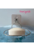 Yenigeldi 1 Adet Güçlü Yapışkan Askılı  Paslanmaz Sabunluk Duş, Banyo Mutfak  Duş Lifi vs. - 1