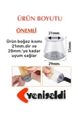 Yenigeldi 8 Adet Keçeli Silikon Masa Sandalye Pabuç Kaydırmaz Zemin Koruyucu 35mm Taban 30mm Boğaz - 2