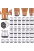 Yenigeldi 8 Adet Keçeli Silikon Masa Sandalye Pabuç Kaydırmaz Zemin Koruyucu 35mm Taban 30mm Boğaz - 1