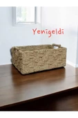 Yenigeldi 1 Adet Hasır Saklama Sepeti Saplı İç İçe Düzenleyici yen240021b - 1