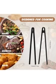 Yenigeldi 1 Adet Silikon Cımbız 30 cm Yapışmaz Çizmez Silikon Mutfak Maşası Isıya Dayanıklı Barbekü Tava Izgar - 2
