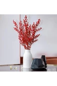 Yenigeldi 4 Adet Yılbaşı Kokina Kırmızı Berry Sapları Noel Berry Dalları thumbnail 2