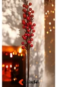 Yenigeldi 2 Adet  65 cm Büyük Boy El Yapımı Uğur Kokina Red Berry Yılbaşı Süsü Süs t1162 thumbnail 3
