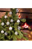 Yenigeldi 12'li Gümüş 5 Cm Yılbaşı Topu, Noel Topu, Çam Ağacı Topu,süs Topu thumbnail 2