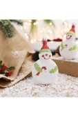 Yenigeldi 3 Adet (14 CM*8 CM) Tombul Kardan Adam Yılbaşı Çam Ağacı Süsü Parti Noel Süslemeleri thumbnail 3