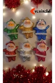 Yenigeldi (5 CM) Parlak Ve Renkli Yılbaşı Noel Baba Süsleri - 6’lı Set - 2