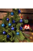 Yenigeldi 12'li Mavi 5 Cm Yılbaşı Topu, Noel Topu, Çam Ağacı Topu, Süs Topu - 2
