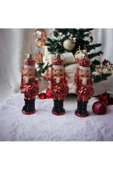 Yenigeldi 3 Adet Fındıkkıran Asker (7 CM) Nutcracker Çam Ağacı Süsü Yılbaşı Doğum Günü Parti Süslemeleri thumbnail 1