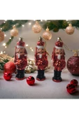 Yenigeldi 3 Adet Fındıkkıran Asker (7 CM) Nutcracker Çam Ağacı Süsü Yılbaşı Doğum Günü Parti Süslemeleri thumbnail 3