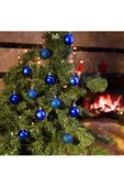 Yenigeldi 12'li Mavi 4 Cm Yılbaşı Topu, Noel Topu, Çam Ağacı Topu, Süs Topu - 2