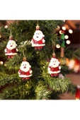 Yenigeldi 4 Adet Noel Baba Şeklinde Çam Ağacı Süsü Noel Ağacı Süslemeleri thumbnail 3