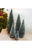 Yenigeldi (S) Yılbaşı Masa Çam Ağacı, 15 Cm Simli Çam Ağacı, Masa Dekorasyon, Süslü Minik Çam Ağacı(KÜÇÜK BOY) thumbnail 1